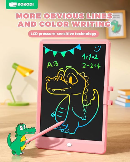 KOKODI LCD Writing Tablet, Valentines Day Gifts for Kids,10 Inch Colorful Toddler Doodle Board Drawing Tablet, Erasable Reusable Electronic Drawing Pads, Educational and Learning Toy for Kids nirvanaguru
