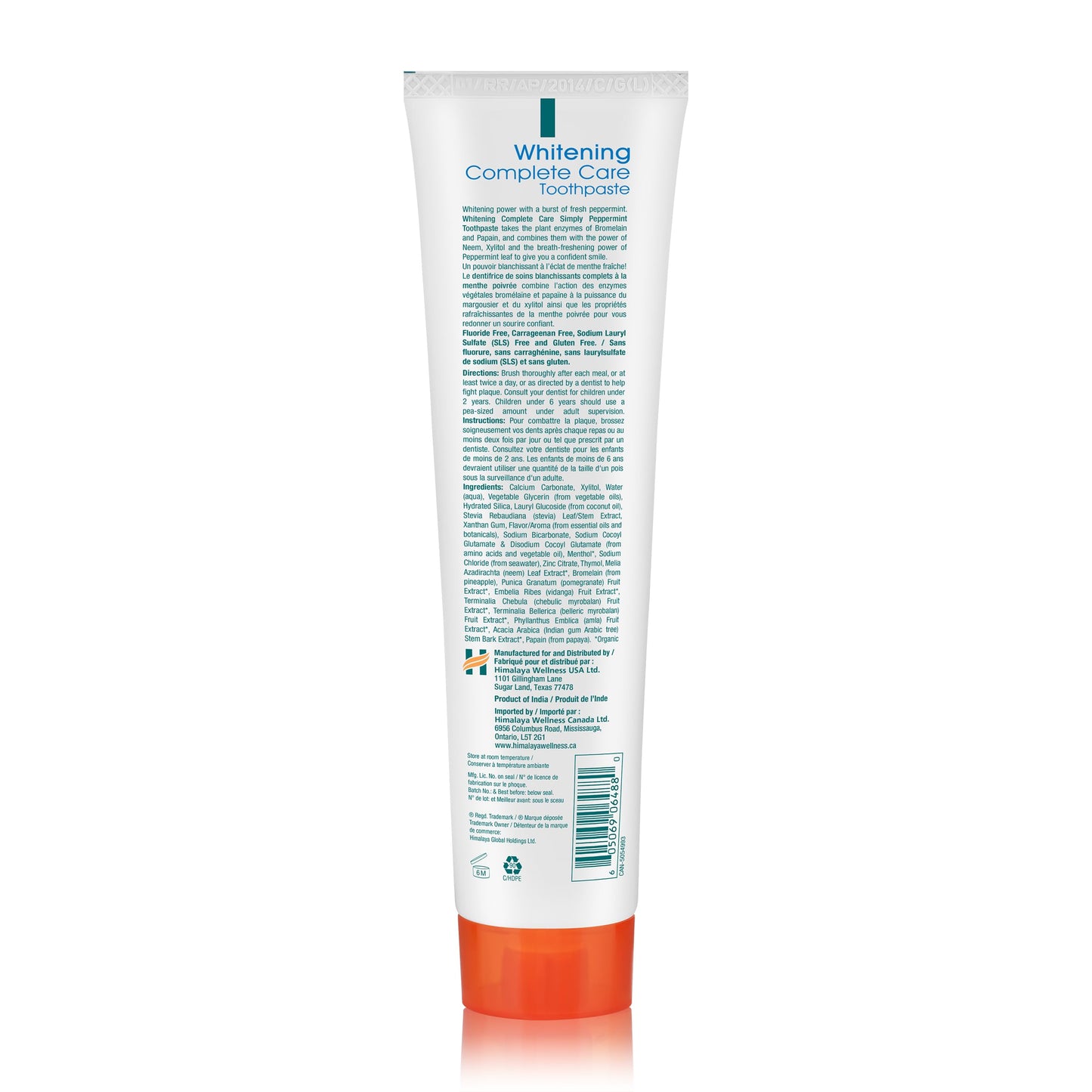 Himalaya Botanique Whitening Complete Care Toothpaste, Teeth Whitening, Fights Plaque, Fluoride Free, No Artificial Flavors, SLS Free, Cruelty Free, Foaming, Simply Mint Flavor, 5.29 Oz, 2 Pack - Nirvana Guru
