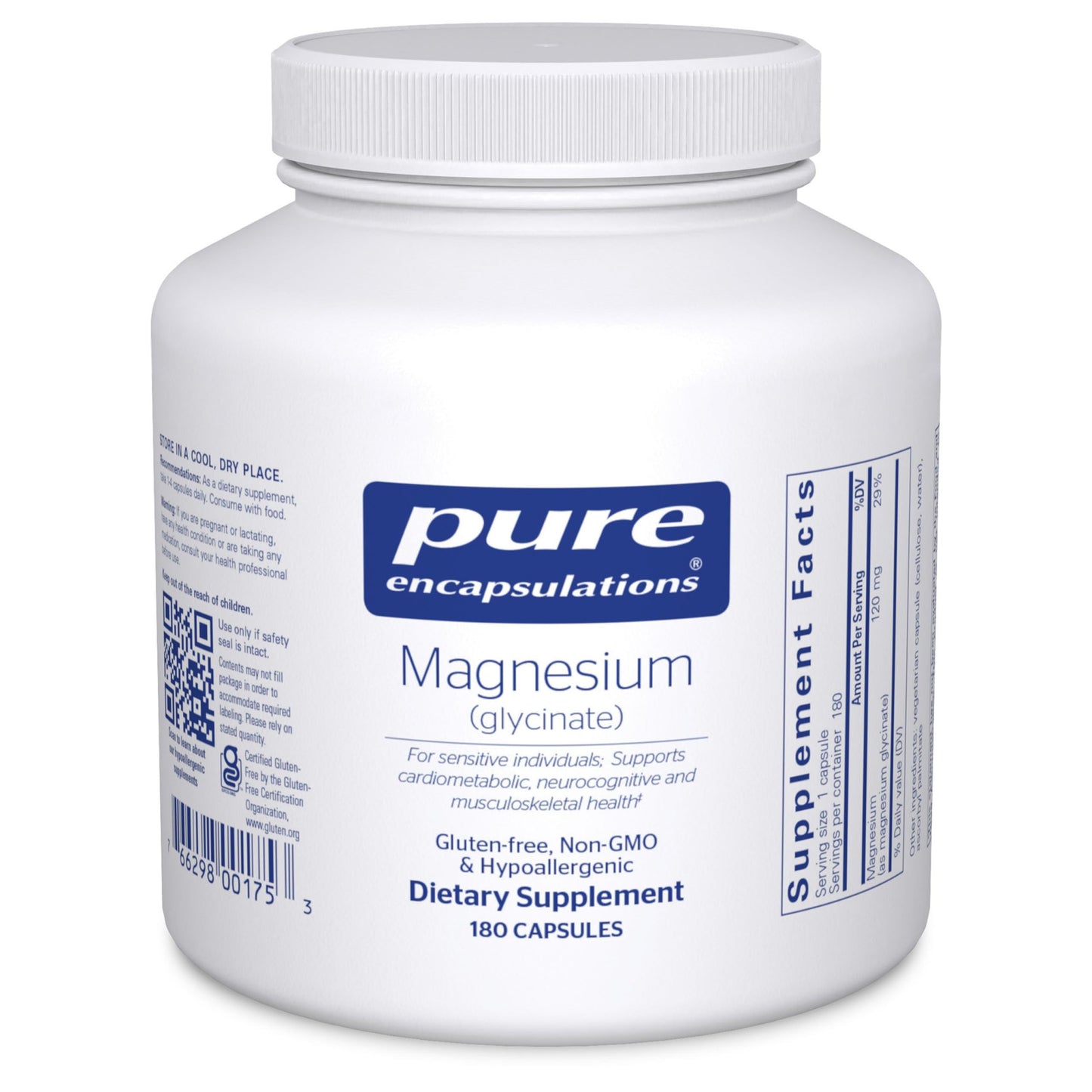 Pure Encapsulations Magnesium (Glycinate) - Supplement to Support Stress Relief, Sleep, Heart Health, Nerves, Muscles, and Metabolism* - with Magnesium Glycinate - 90 Capsules