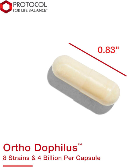 Protocol for Life Balance Ortho Dophilus 8 Strains 4 Billion- 60 Vegetarian Capsules Nirvana Guru