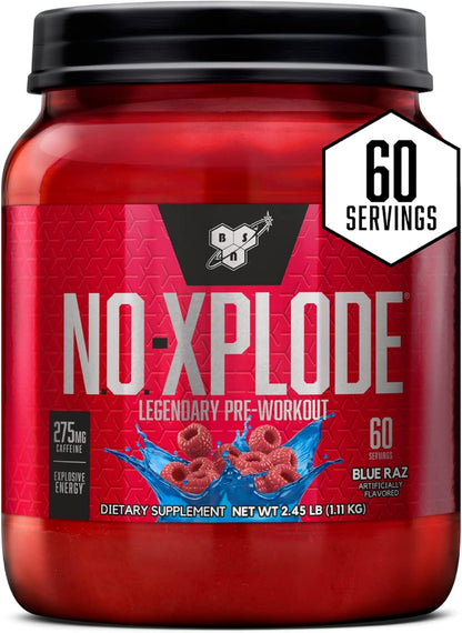 BSN N.O.-XPLODE Pre Workout Powder, Energy Supplement for Men and Women with Creatine and Beta-Alanine, Flavor: Fruit Punch, 30 Servings Nirvana Guru