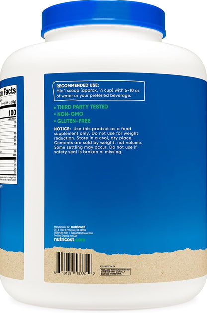 Nutricost Organic Rice Protein Powder (5 LB) - Gluten-Free, GMO-Free (from Brown Rice) - Nirvana Guru