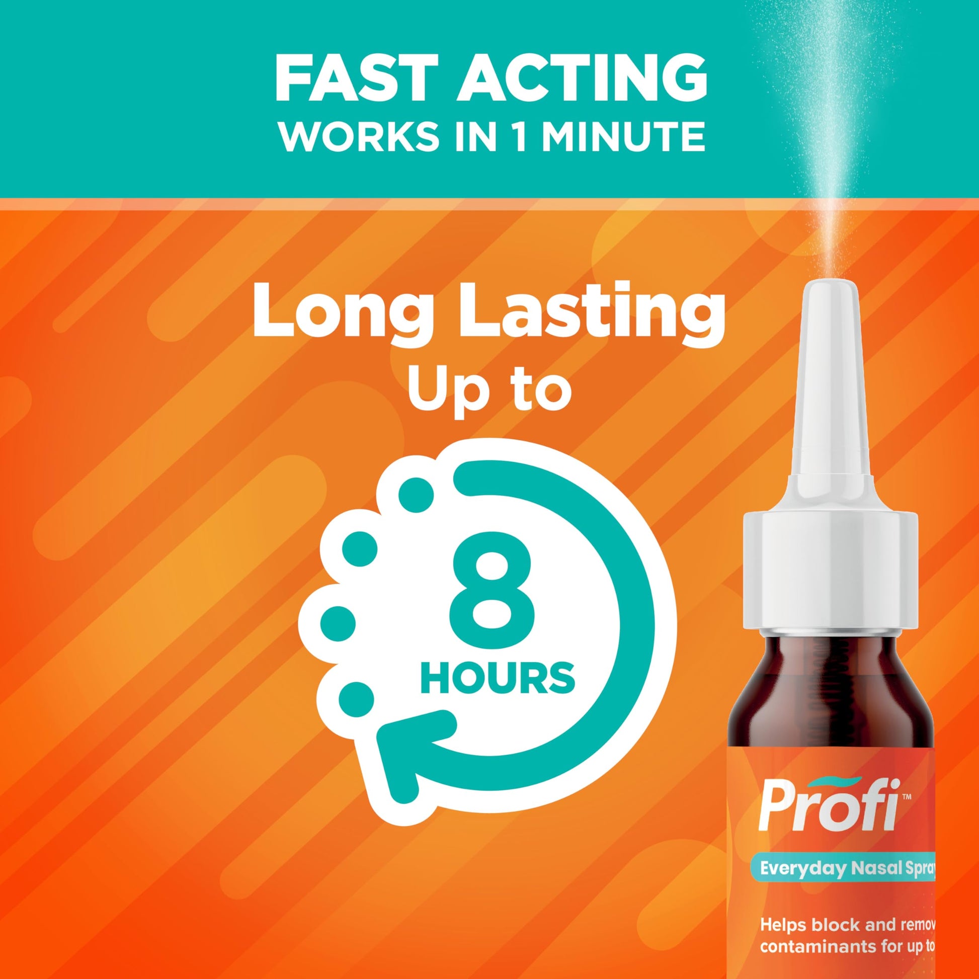 Profi™ Everyday Nasal Spray - Helps Defend Against Airborne Germs and Allergies, Lasts Up to 8 Hours, Advanced Nasal Spray for Air Travel, Work, Conferences & Indoor Gatherings - 90 Sprays, 0.29 FL OZ Nirvana Guru
