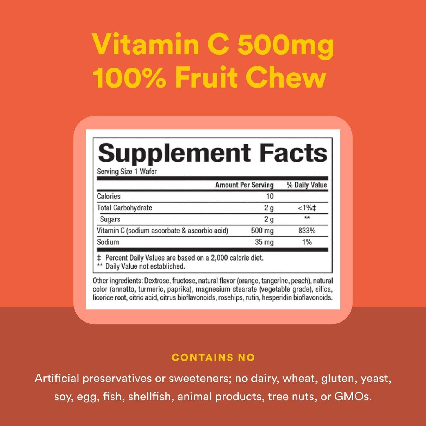 Natural Factors, Kids Chewable Vitamin C 500 mg, Supports Immune Health, Bones, Teeth and Gums, Tangy Orange, 180 Count (Pack of 1) - Nirvana Guru
