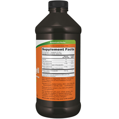 NOW Foods Supplements, Liquid Chlorophyll, Super Concentrated, Internal Deodorizer*,Boost Energy, Mint Flavor, 16-Ounce - Nirvana Guru