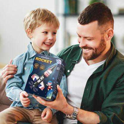 Rocket Launcher for Kids, Self Launching Motorized Air Rocket Toy, Outdoor Toys for Ages 8-12, Model Rockets with Parachute Safely Land, Spaceship Launch up to 200 ft Birthday Gifts for Boys Nirvana Guru