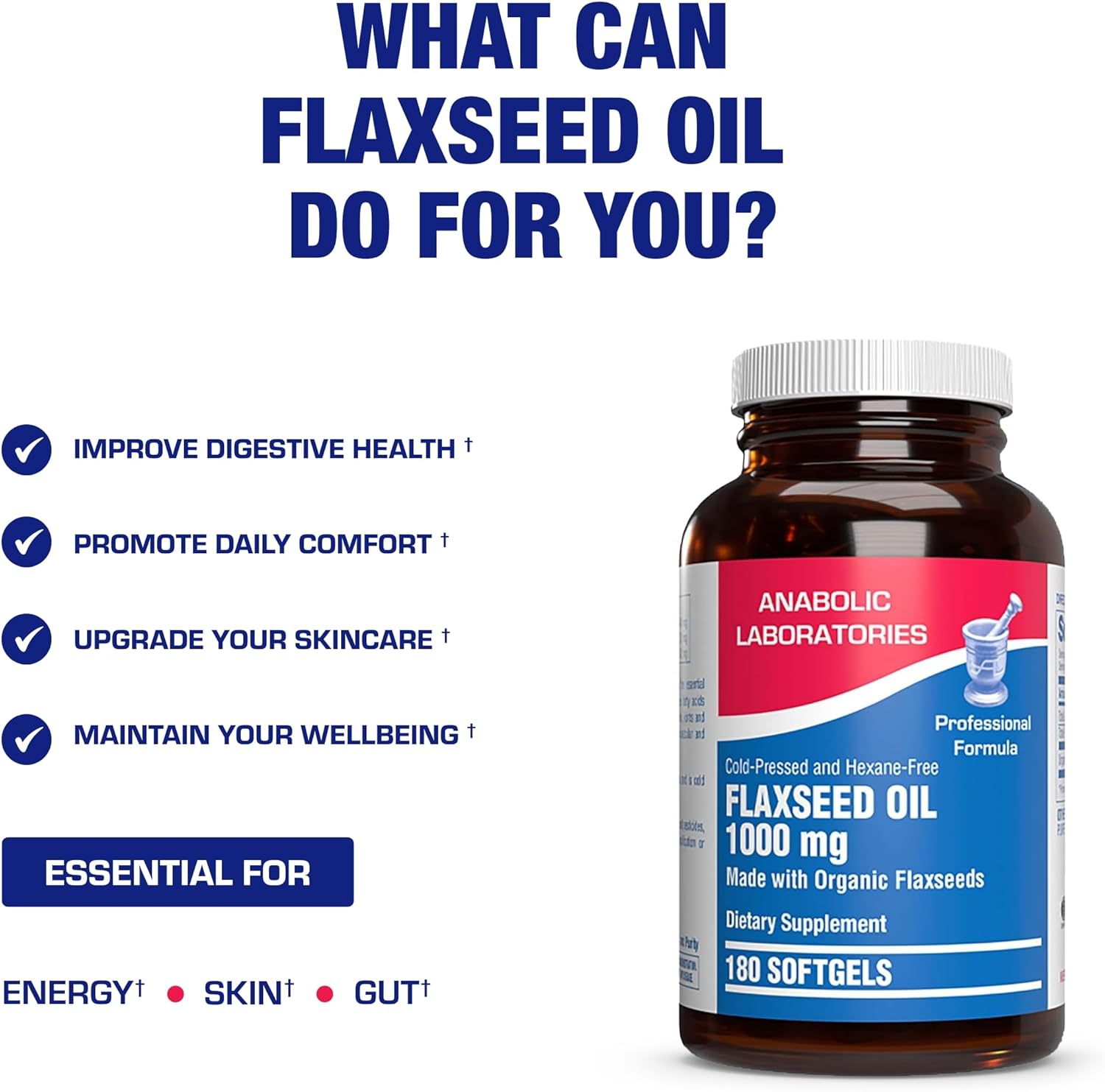 Cold Pressed Organic Flaxseed Oil 1000mg Softgels - Non GMO Organic Flax Seed Oil Rich in Naturally Occurring Omega 3 6 9 for Full Body Benefits - Fish Free Omega 3 Supplement (180 Softgels) Nirvana Guru