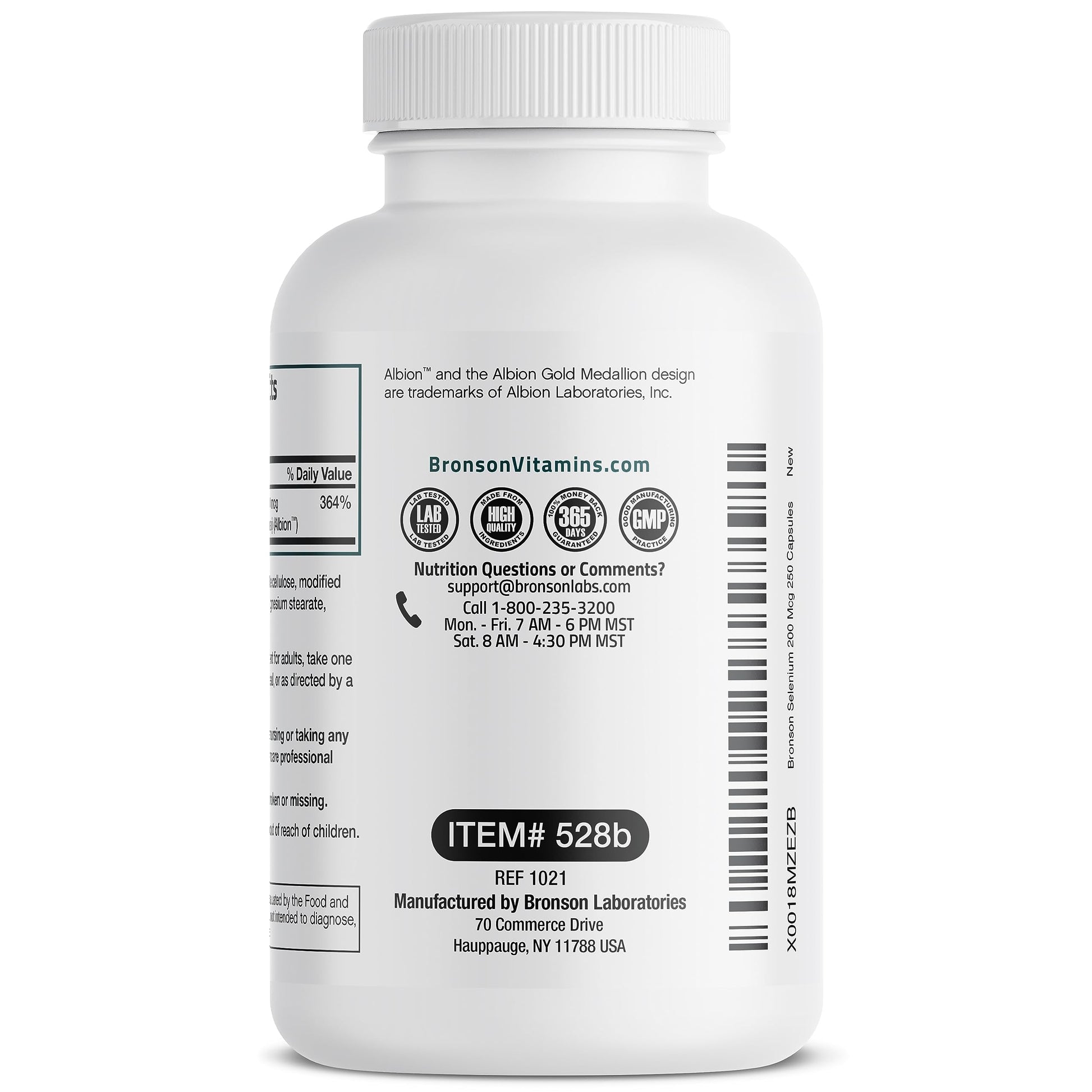 Bronson Selenium 200 mcg – Yeast Free Chelated Amino Acid Complex - Essential Trace Mineral with Superior Absorption, 250 Vegetarian Capsules Nirvana Guru