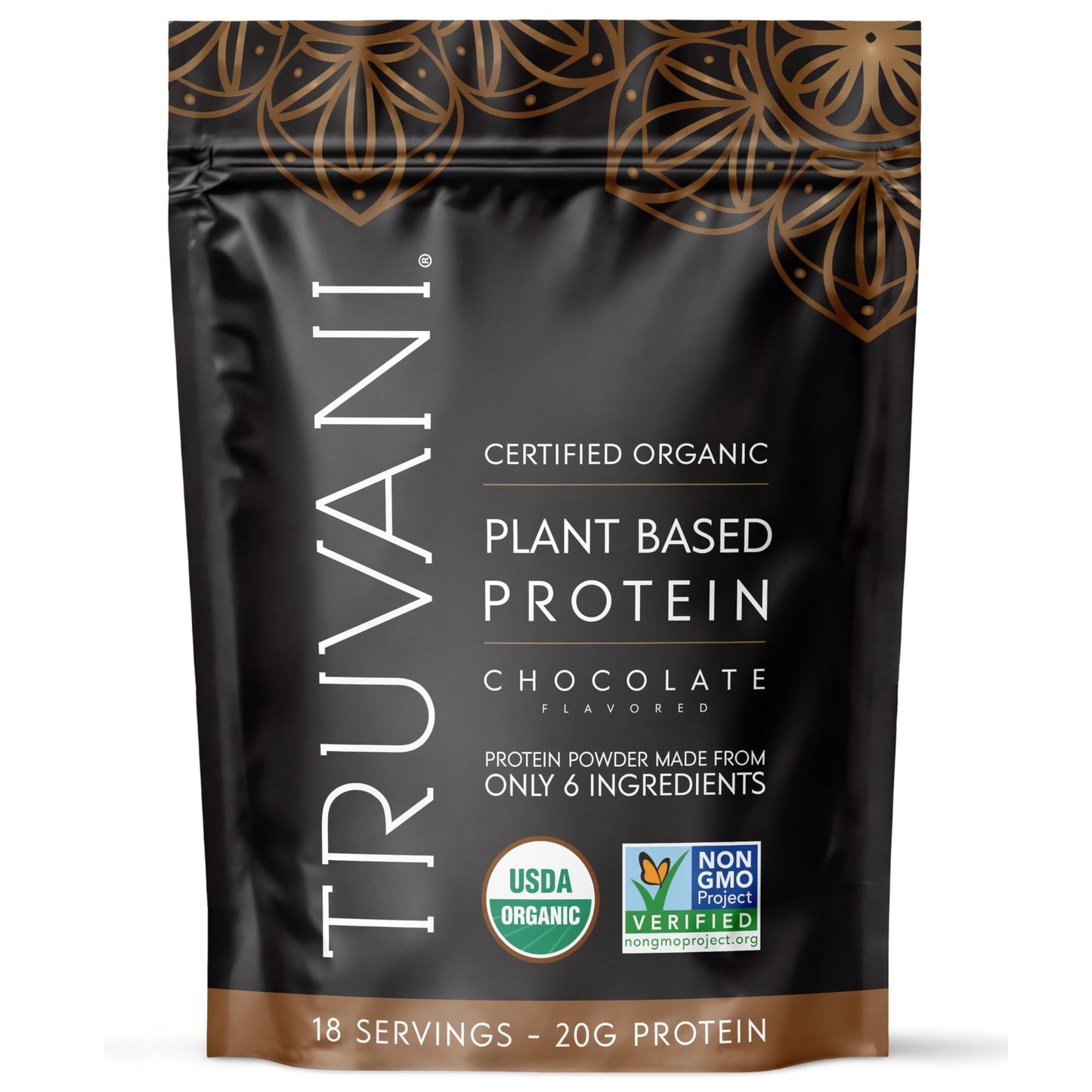 Truvani Vegan Protein Powder | Vanilla | 20g Organic Plant Based Protein | 18 Servings | Keto | Gluten & Dairy Free | Low Carb | No Added Sugar