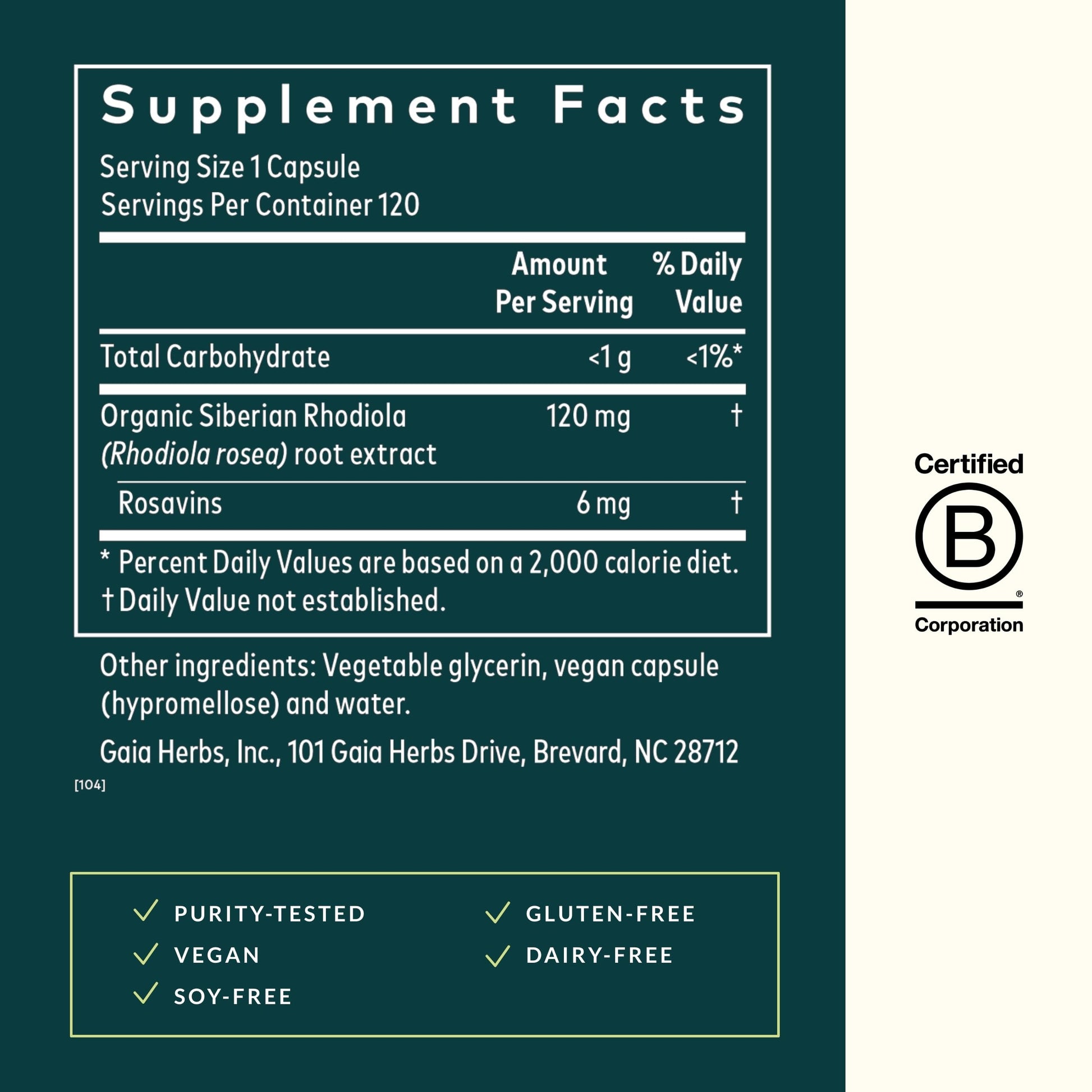 Gaia Herbs Rhodiola Rosea - Stress Support Supplement Traditionally for Supporting Healthy Stamina and Endurance - with Siberian Rhodiola Root Extract - 60 Vegan Liquid Phyto-Capsules (30-Day Supply) - Nirvana Guru