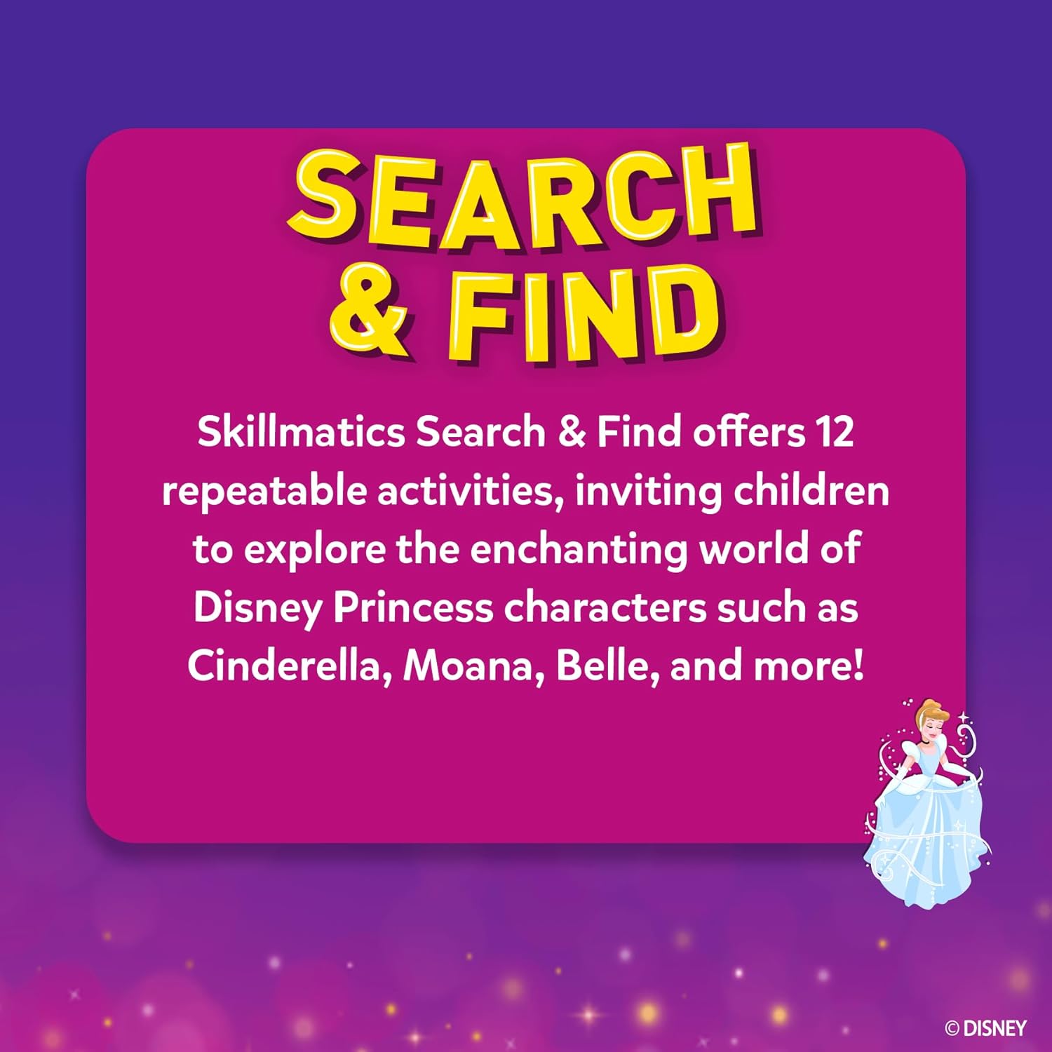 Skillmatics Search and Find Disney Princess Educational Game - Reusable Preschool Learning Activities, Perfect for Toddlers & Kids Who Love Toys, Art & Crafts, Gifts for Boys & Girls Ages 3, 4, 5, 6 Nirvana Guru