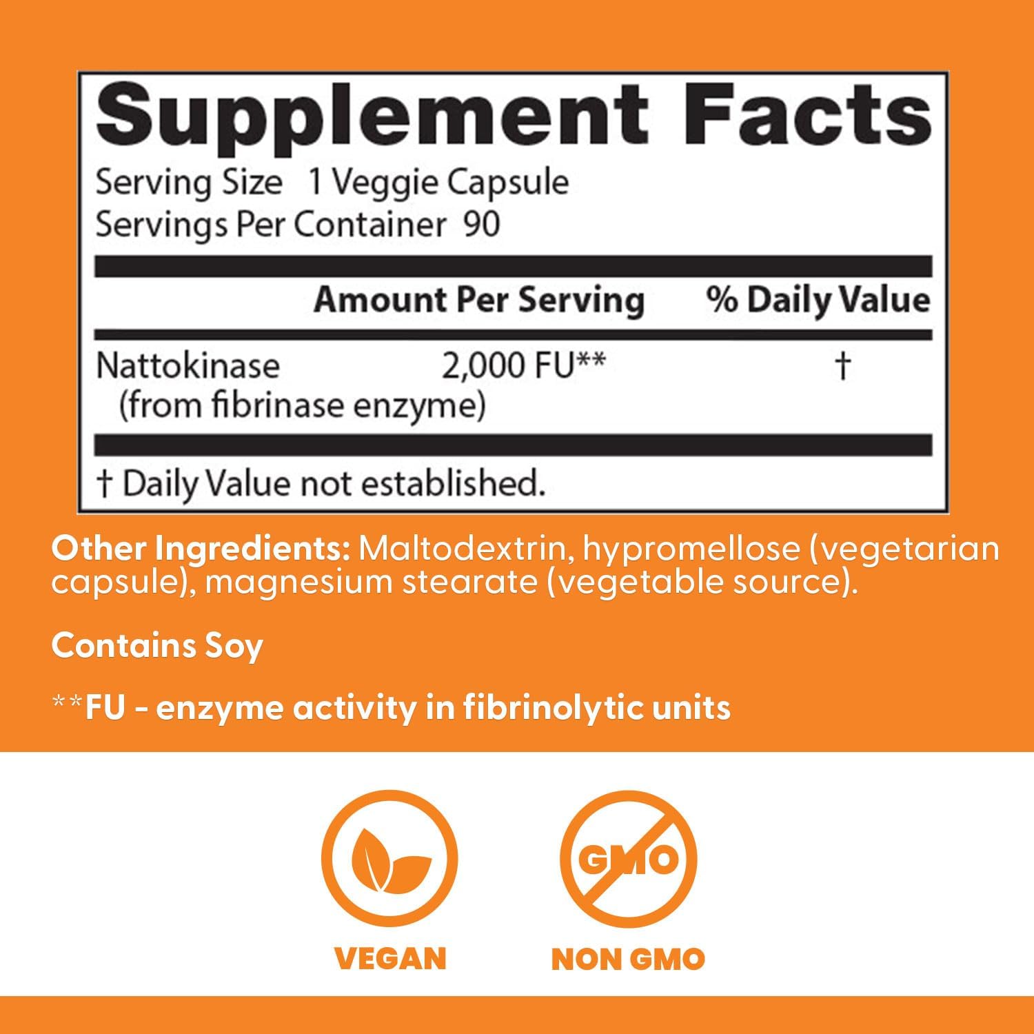 Doctors Best Nattokinase, 2000 Fus, Supports Cardiovascular Health, Non-GMO, Vegan 90 Veggie Caps - Nirvana Guru
