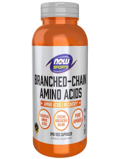 NOW Foods Sports Nutrition, Branched Chain Amino Acids, With Leucine, Isoleucine and Valine, 240 Veg Capsules Nirvana Guru