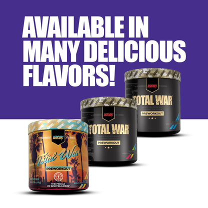 REDCON1 Total War Pre Workout Powder, Blue Lemonade - Beta Alanine + Citrulline Malate Keto Friendly Preworkout for Men & Women with 320mg of Caffeine - Fast Acting (30 Servings) Nirvana Guru