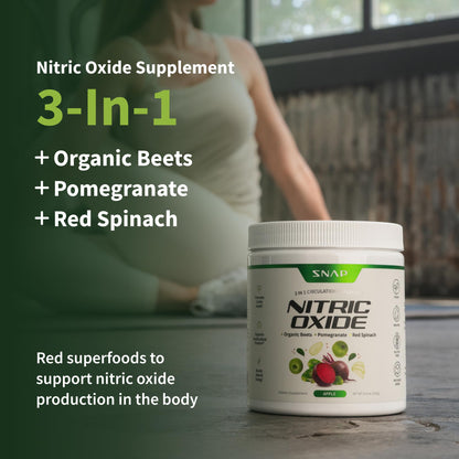 Snap Supplements Organic Beet Root Powder, Nitric Oxide Supplements for Men & Women, Beets, Pomegranate, B Vitamins & Red Spinach, Energy, Heart Health & Circulation Support, 30 Servings, Mixed Berry Nirvana Guru