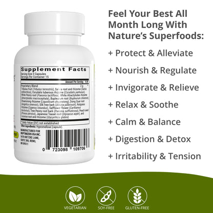 BIOptimizers - Cycle Support - Period Support Supplement for Women - Bloating and Cramping Menstrual Relief - 90 Capsules Nirvana Guru