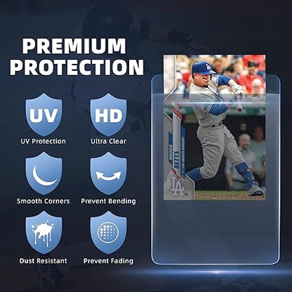 100ct Semi Rigid Card Holders & 100ct Card Sleeves for PSA, SGC, BGS, CSG Graded Card Submissions, Semi Rigid Card Sleeves, Baseball Card Protectors, PSA Graded Card Sleeve for Trading Card nirvanaguru