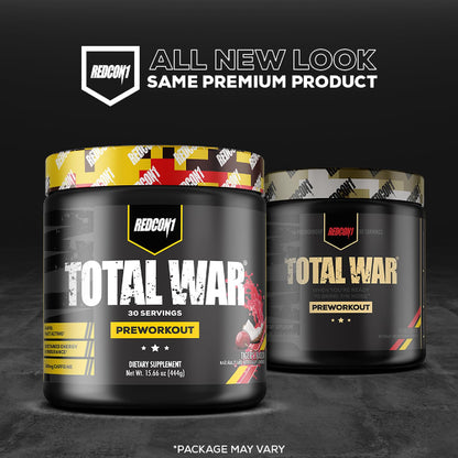 REDCON1 Total War Pre Workout Powder, Blue Lemonade - Beta Alanine + Citrulline Malate Keto Friendly Preworkout for Men & Women with 320mg of Caffeine - Fast Acting (30 Servings) Nirvana Guru