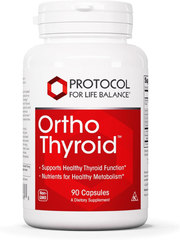 Protocol Ortho Thyroid - Supports Healthy Thyroid Function* - with Ashwagandha, Zinc & Selenium - Non-GMO & Kosher - 90 Veg Capsules Nirvana Guru