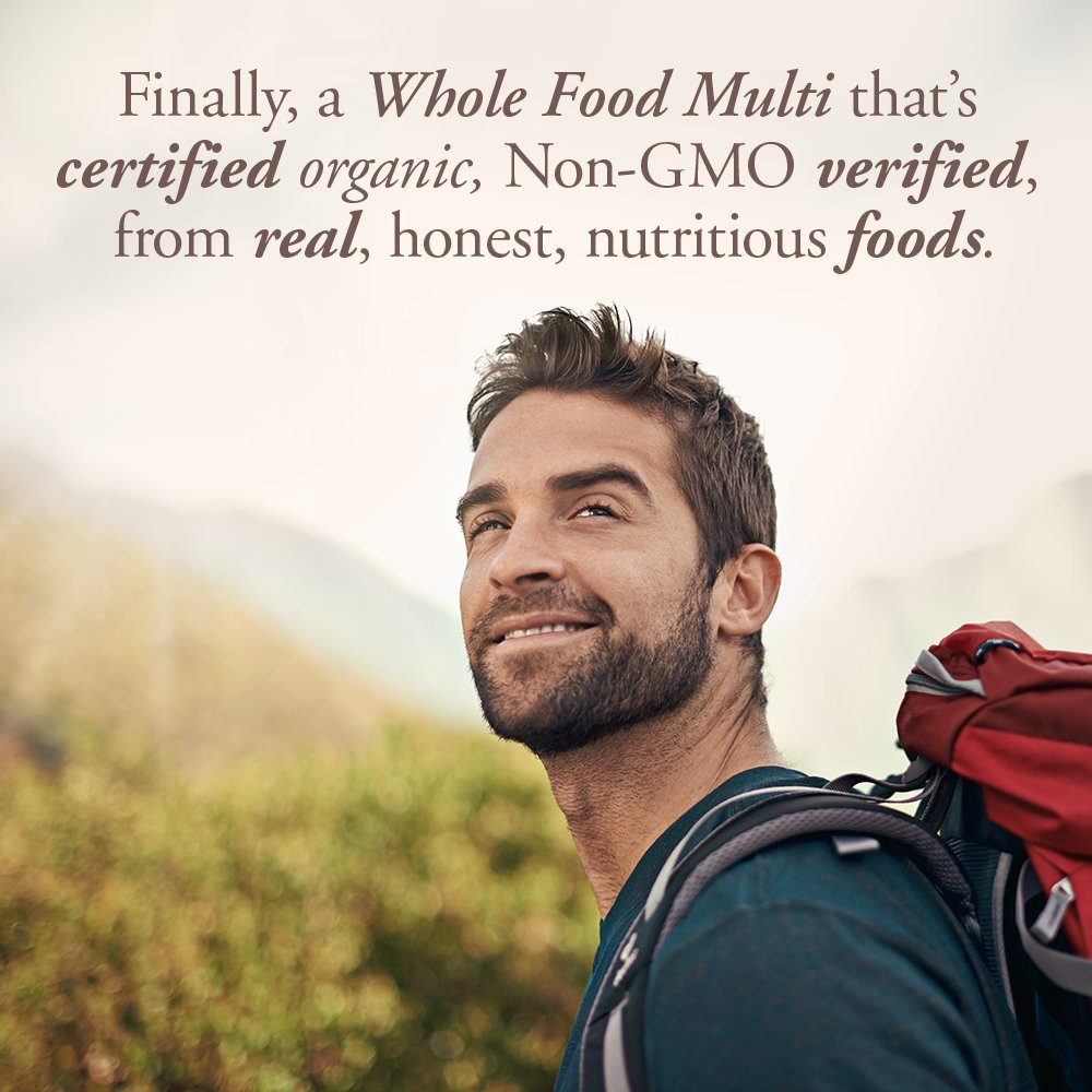 Garden of Life Organics Men's Once Daily Whole Food Multivitamin - 60 Tablets, Vegan Mens Multi for Health & Well-Being, Organic Mens Vitamins & Minerals, Vitamin C, Zinc - Nirvana Guru