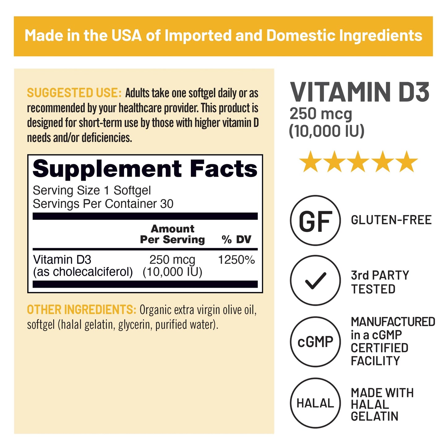 NatureWise Vitamin D3 5000iu (125 mcg) 1 Year Supply for Immune Support, Healthy Muscle Function, and Bone Health - Non-GMO, Gluten Free in Organic Extra Virgin Olive Oil, (Mini Softgel), 360 Count