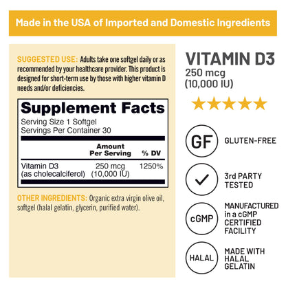 NatureWise Vitamin D3 5000iu (125 mcg) 1 Year Supply for Immune Support, Healthy Muscle Function, and Bone Health - Non-GMO, Gluten Free in Organic Extra Virgin Olive Oil, (Mini Softgel), 360 Count