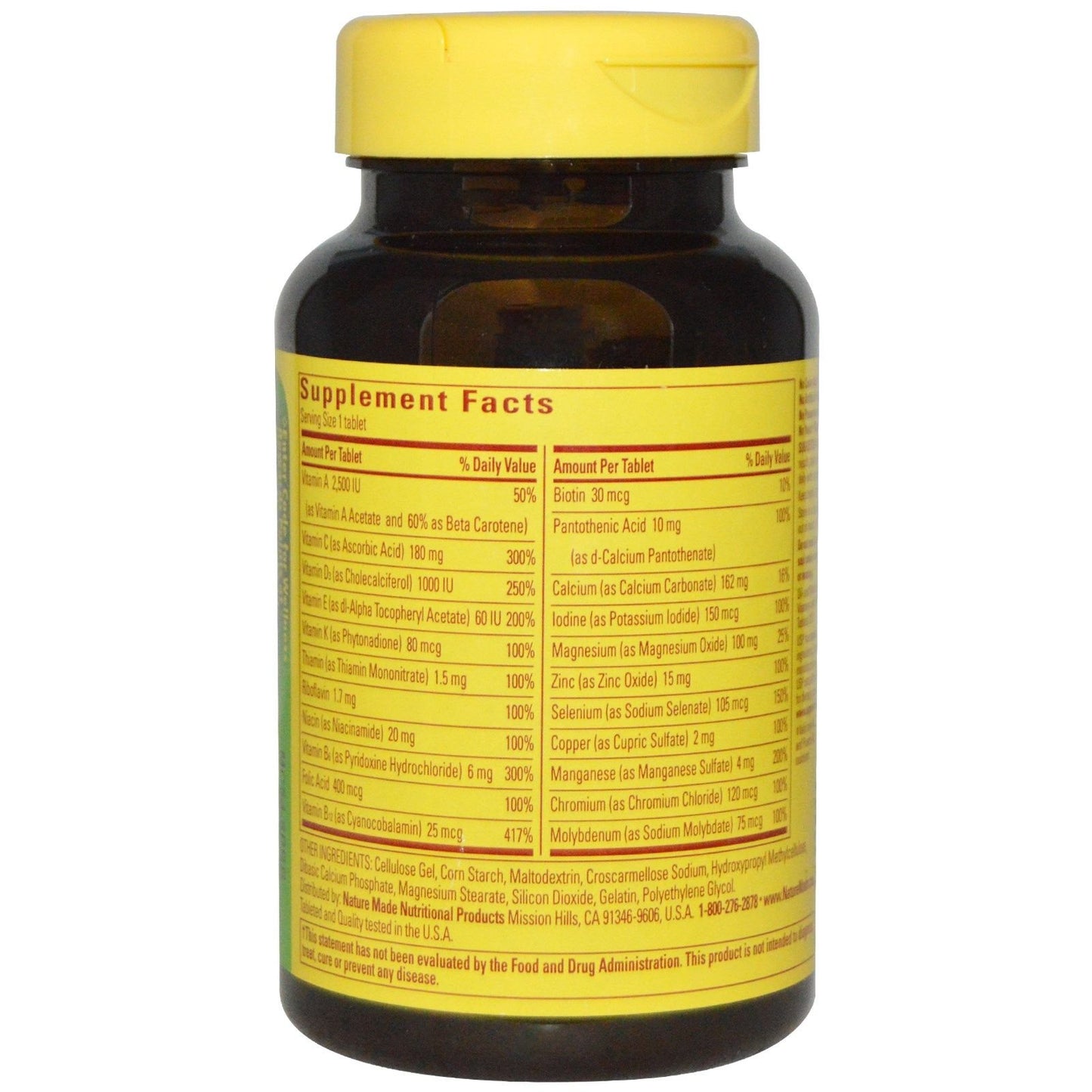 Nature Made Multivitamin For Him 50+, Mens Multivitamins for Daily Nutritional Support, Multivitamin for Men, 90 Tablets, 90 Day Supply - Nirvana Guru