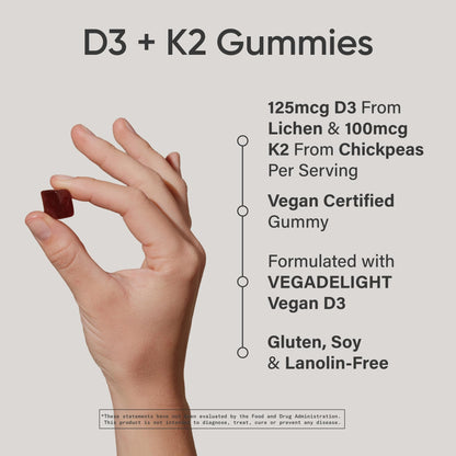 Sports Research® Vitamin D3 + K2 with Coconut MCT Oil | Vegan D3 2500iu (62.5mcg) & Plant Based Vitamin K2 100mcg | Vegan Certified, Soy & Gluten Free - 60 Softgels - Nirvana Guru