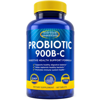 Nutrition Essentials Probiotics for Women and Men - with Lactase Enzyme and Prebiotic Fiber for Digestive Health - 80 Percent + More Potent Supplement for Gut Health Support - Vegan Formula Nirvana Guru