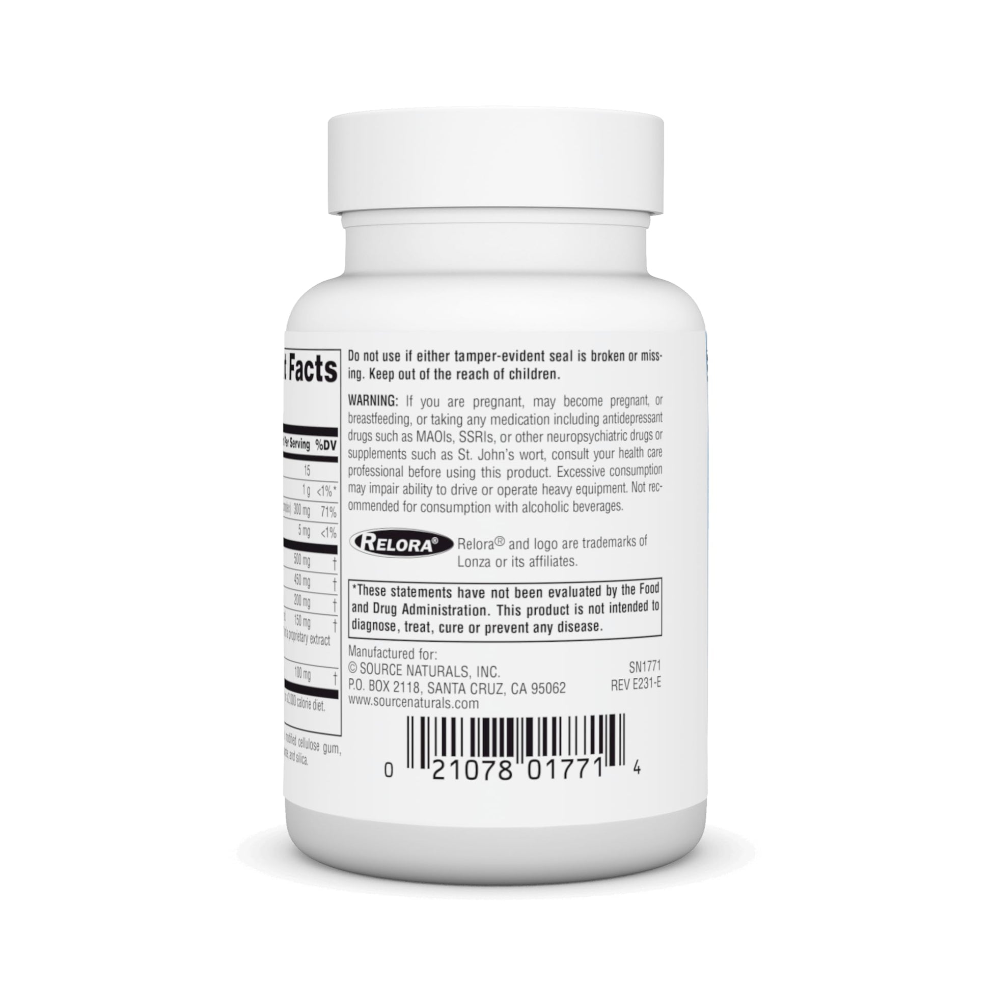 Source Naturals Theanine Serene with Relora, Calm Mind and Body* - 120 Tablets - Nirvana Guru