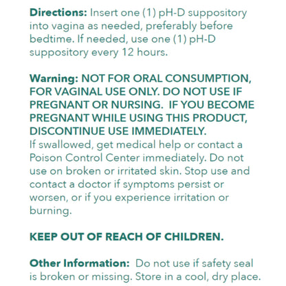 pH-D Feminine Health - 600 mg Boric Acid Suppositories - Woman Owned - for Vaginal Odor Use - 72 count