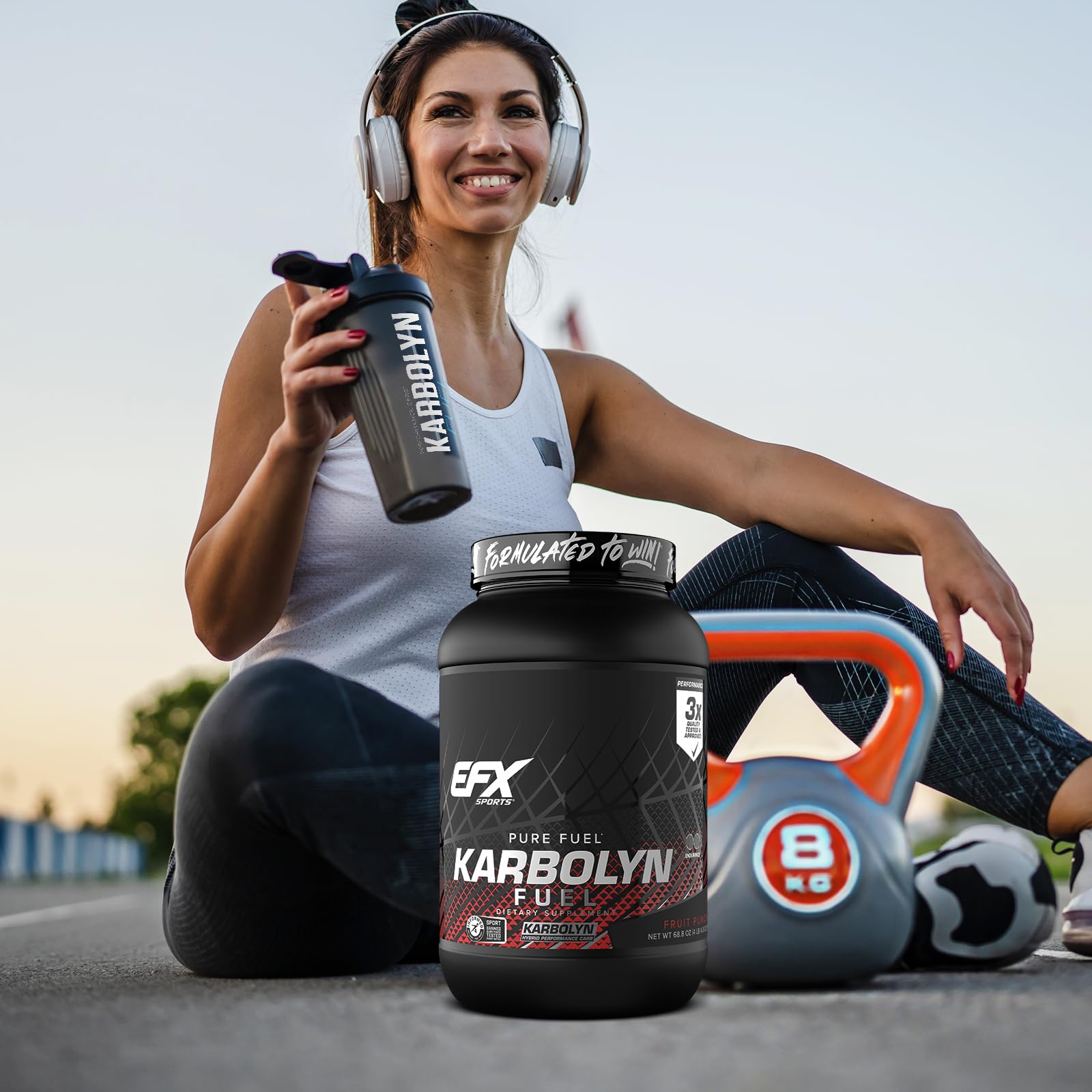 EFX Sports Karbolyn Fuel | Fast-Absorbing Carbohydrate Powder | Carb Load, Sustained Energy, Quick Recovery | Stimulant Free | 39 Servings (Neutral) Nirvana Guru