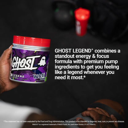 GHOST Legend Pre-Workout Powder, Blue Raspberry - 30 Servings – Pre-Workout for Men & Women with Choline, L-Citrulline, & Beta Alanine for Energy & Focus Nirvana Guru