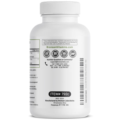Bronson Milk Thistle Silymarin Marianum & Dandelion Root Liver Health Support, Antioxidant Support, Detox, 120 Capsules