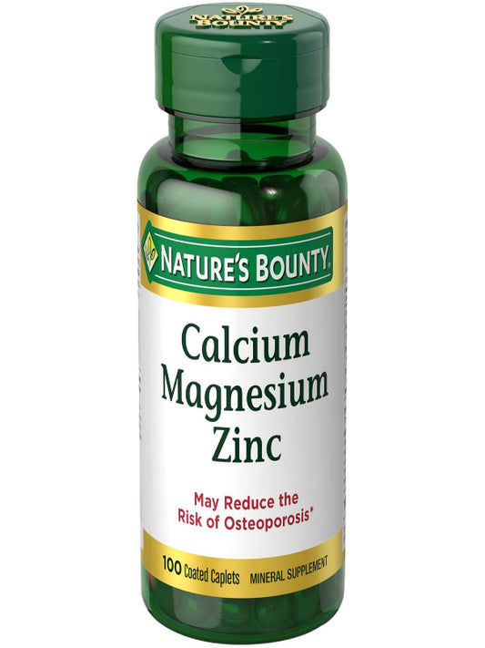 Nature's Bounty Calcium Magnesium & Zinc Caplets, Immune & Supporting Bone Health, 100 Count Nirvana Guru