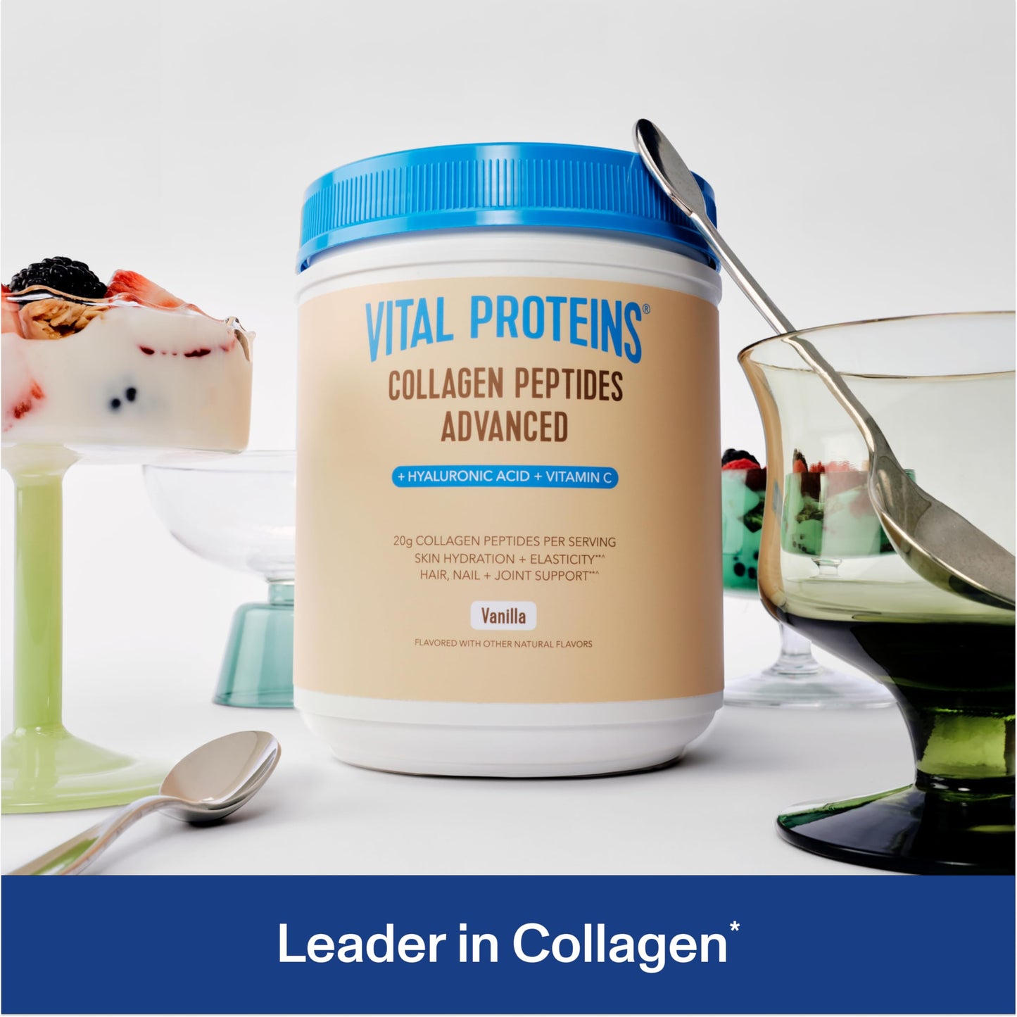 Vital Proteins Collagen Peptides Powder Advanced with Hyaluronic Acid & Vitamin C, Collagen Supplements, Unflavored, 13 Servings - Nirvana Guru