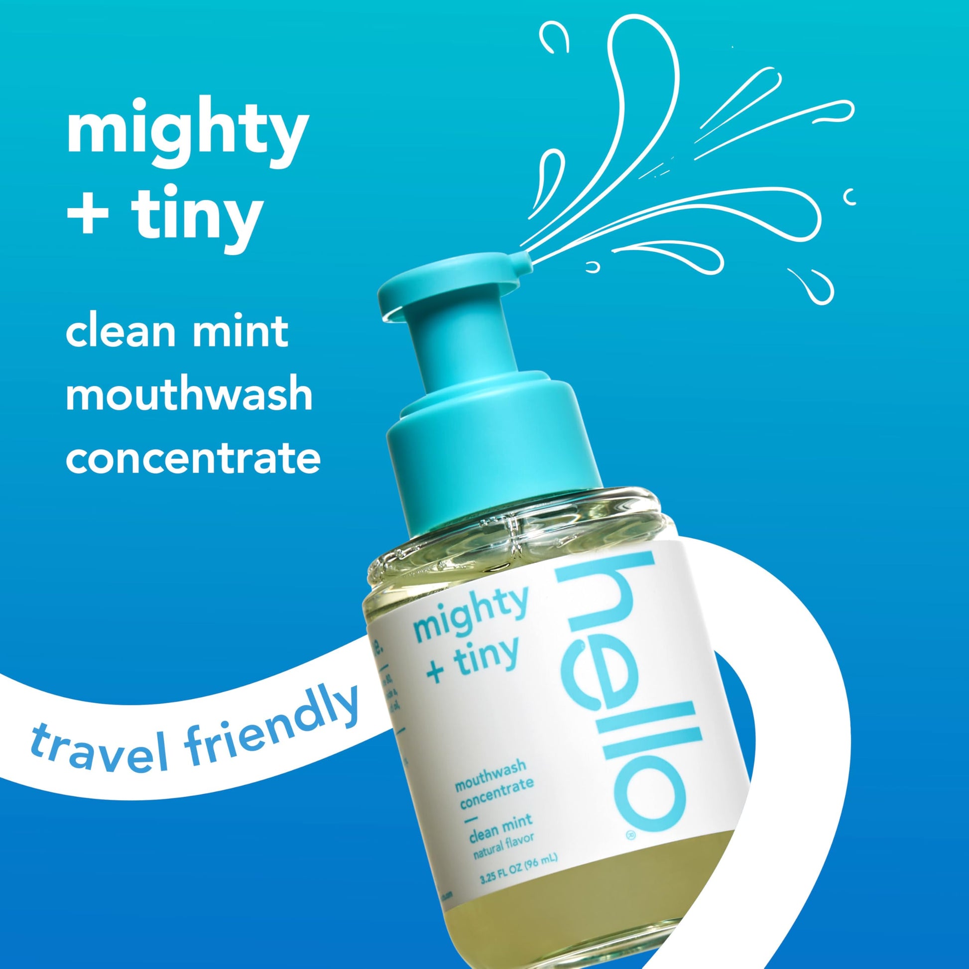 Hello Fresh Mint Mouthwash Concentrate, Alcohol Free for Bad Breath, Travel Size Mouthwash Made with Coconut Oil and Tea Tree Oil, Helps Freshen Breath, 2 Pack, 3.25 Oz Pump Bottles Nirvana Guru