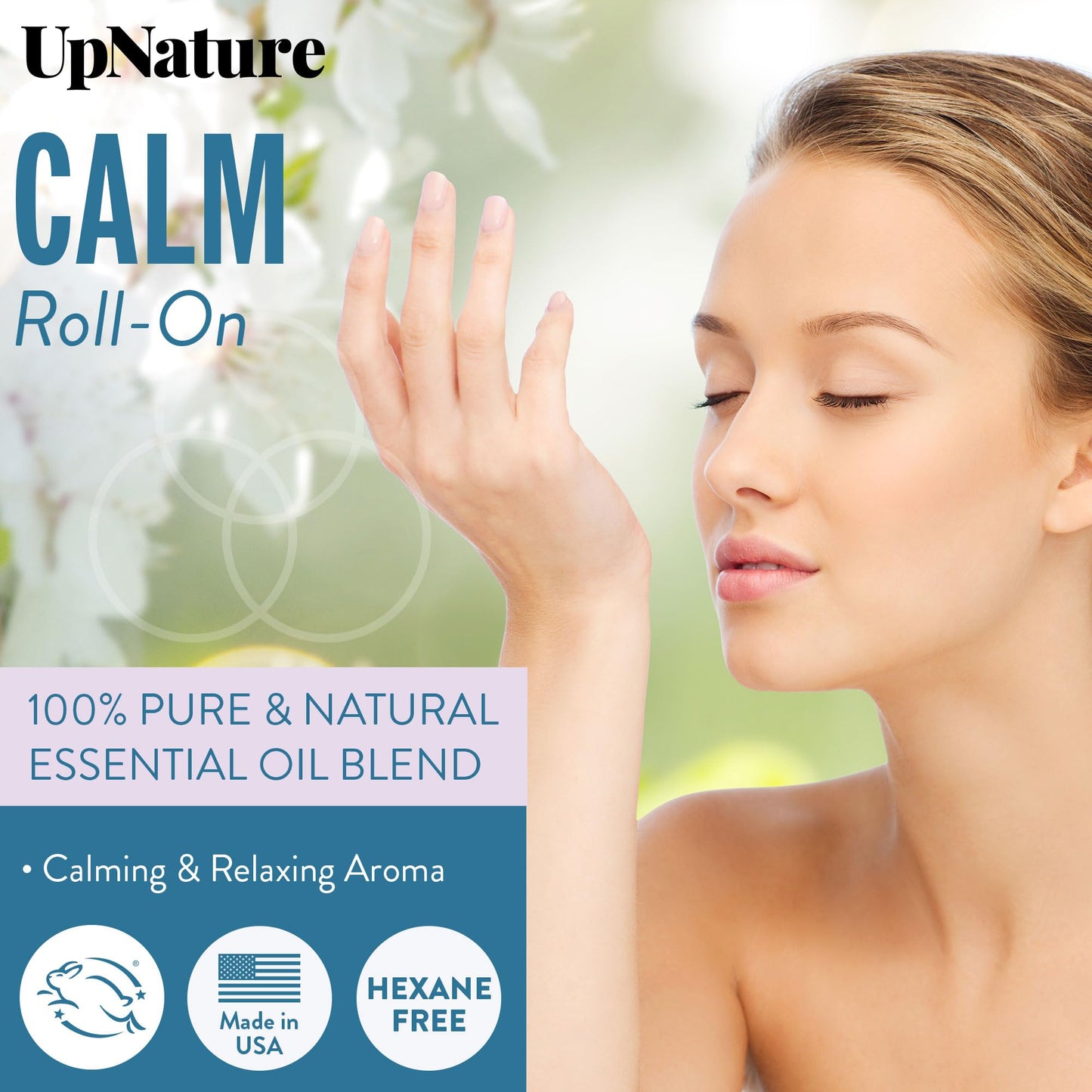 UpNature Lavender Essential Oil Pure Roll On - 100% Natural Lavender Oil for Skin