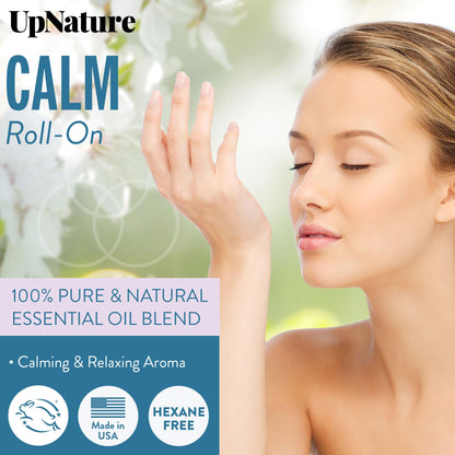 UpNature Lavender Essential Oil Pure Roll On - 100% Natural Lavender Oil for Skin