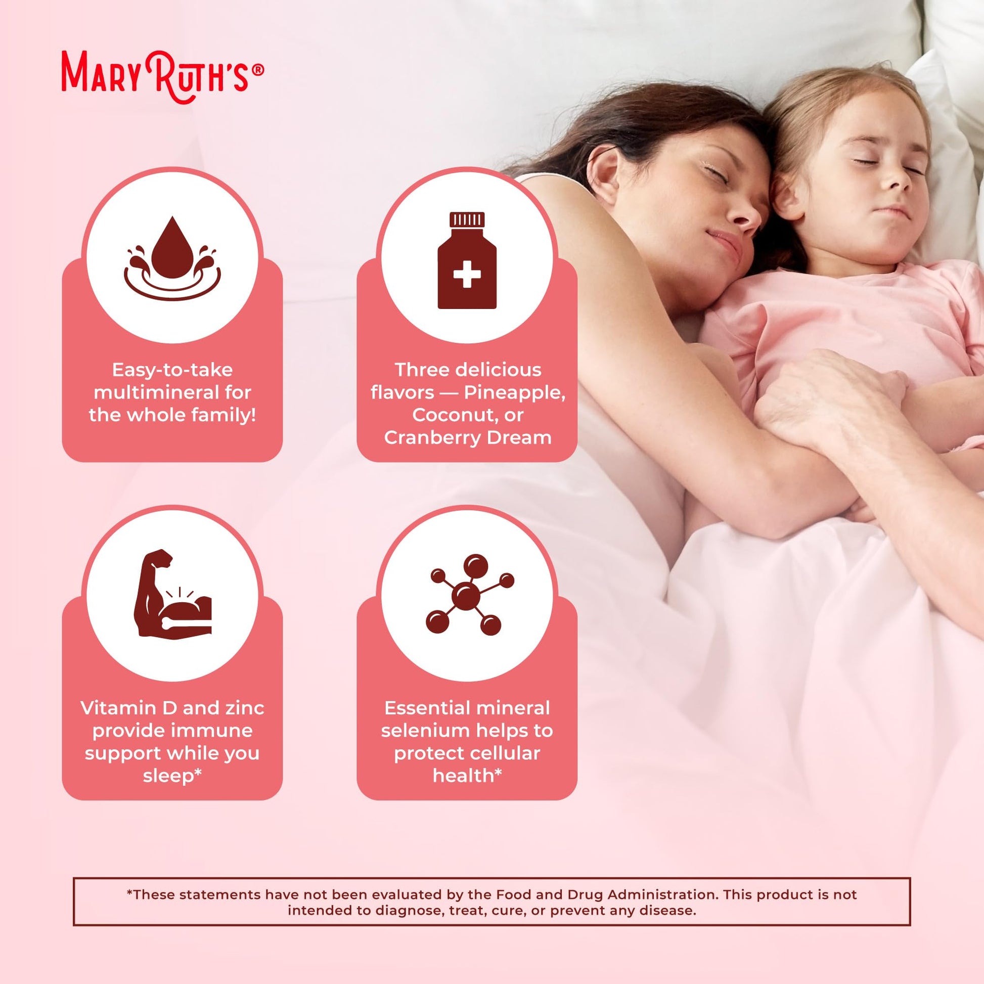 MaryRuth's Liquid Nighttime Multimineral | NO Melatonin | Bedtime Routine | Magnesium Citrate | Calcium | Zinc | Vitamin D3| Available in 4 Flavors | Vegan | Sugar Free | Gluten Free | 32 Oz - Nirvana Guru