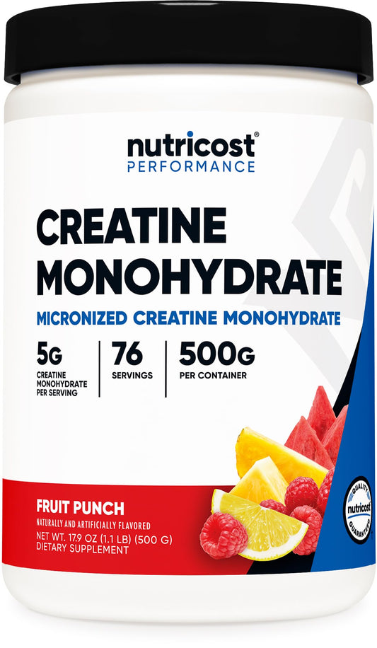 Nutricost Creatine Monohydrate Micronized Powder 500G, 5000mg Per Serv (5g) - 100 Servings, 17.9 Oz Nirvana Guru