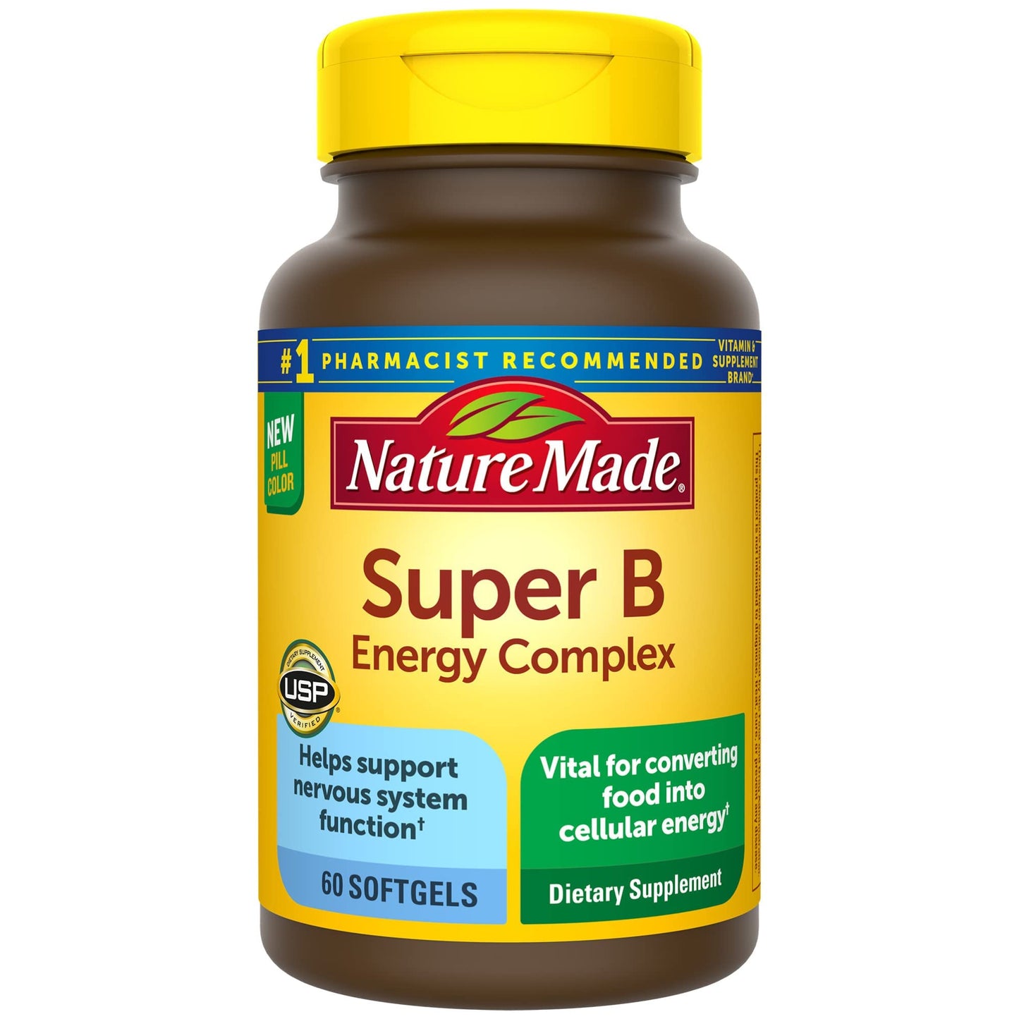 Nature Made Super B Energy Complex, Dietary Supplement for Brain Cell Function Support, 160 Softgels, 160 Day Supply - Nirvana Guru