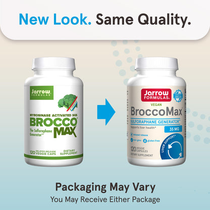 Jarrow Formulas BroccoMax Sulforaphane Glucosinolate 35 MG, Sulforaphane Generator Supports Liver Health, 120 Veggie Capsules, Up to a 60 Day Supply - Nirvana Guru