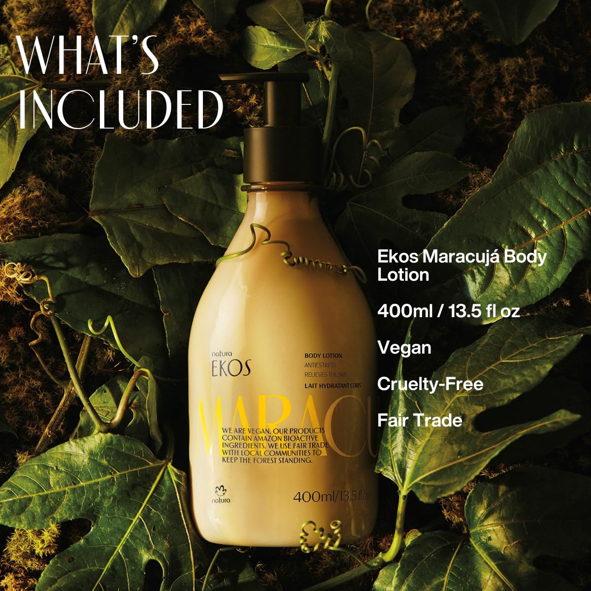 natura - Ekos Tukumã Replenishing Body Lotion - Vegan Skin Care - Moisturize & Improve Skin Texture - Boost Hyaluronic Acid - Brazilian Beauty Secrets - Self Care & Body Care - 13.5 fl oz (400ml) - Nirvana Guru