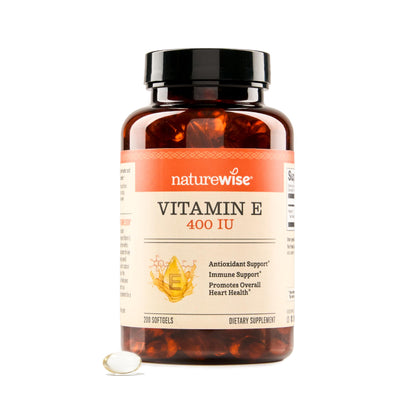 NatureWise Vitamin E 400 IU Softgels (180mg DL-Alpha) - Dairy, Gluten & Soy Free - Antioxidant-Rich Dietary Supplement for Skin, Heart, and Immune Health Support - 4-Month Supply, 120 Count Nirvana Guru