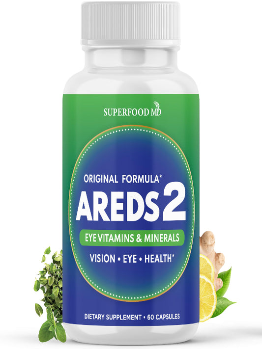 AREDS 2 Eye Vitamin & Mineral Supplement, Contains Lutein, Vitamin C, Zeaxanthin, Zinc & Vitamin E with Added Copper - 120 Count Nirvana Guru
