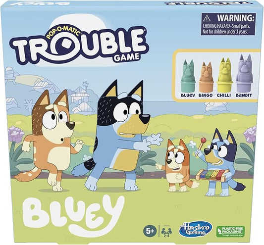 Hasbro Gaming Trouble: Bluey Edition Board Game for Kids, 2-4 Players, Race Bluey, Bingo, Bandit, or Chilli to The Finish, Ages 5 and Up (Amazon Exclusive) nirvanaguru