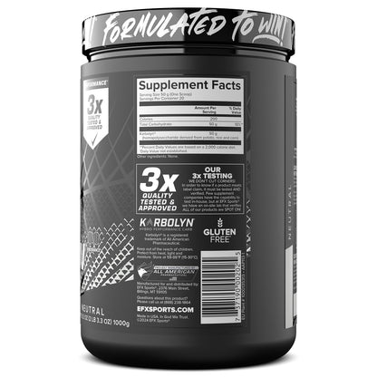 EFX Sports Karbolyn Fuel | Fast-Absorbing Carbohydrate Powder | Carb Load, Sustained Energy, Quick Recovery | Stimulant Free | 39 Servings (Neutral) Nirvana Guru