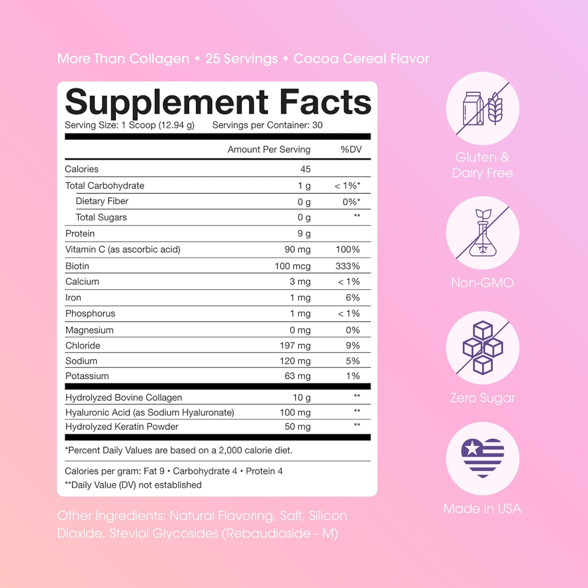 Obvi More Than Collagen Powder | Supports Healthy Hair, Skin, Nails, Joints, Gut | Grass-Fed Multi Collagen Supplement with Hyaluronic Acid, Biotin, Keratin | Cocoa Cereal, 30 Servings - Nirvana Guru