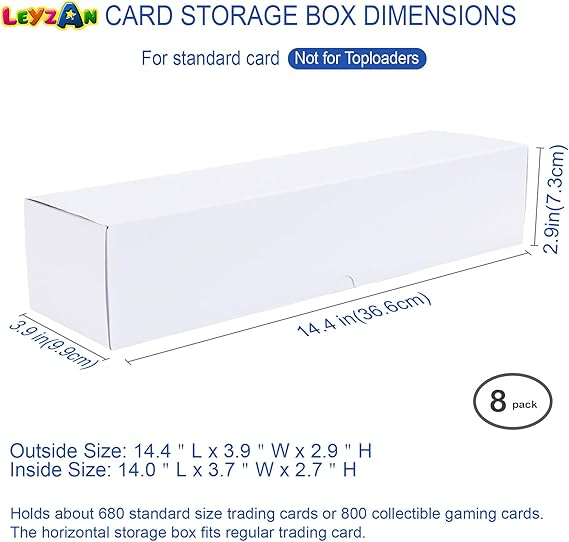 Trading-Card Storage Box, 8-Pack • 1000 Count Corrugated Cardboard Storage Box with dividers & labels for TCG/Magic/Mtg storage and Collection, 14.4 INCH Horizontal nirvanaguru